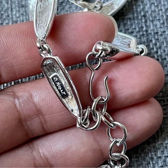 MONET | Choker Linked Chain Silver Tone Necklace - Picture 2 of 13